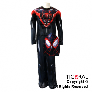 DISFRAZ MILES MORALES (SPIDERMAN NEGRO) CON MUSCULO TALLE 0 x 1